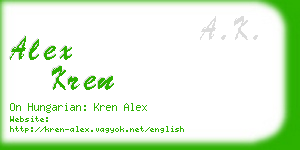 alex kren business card